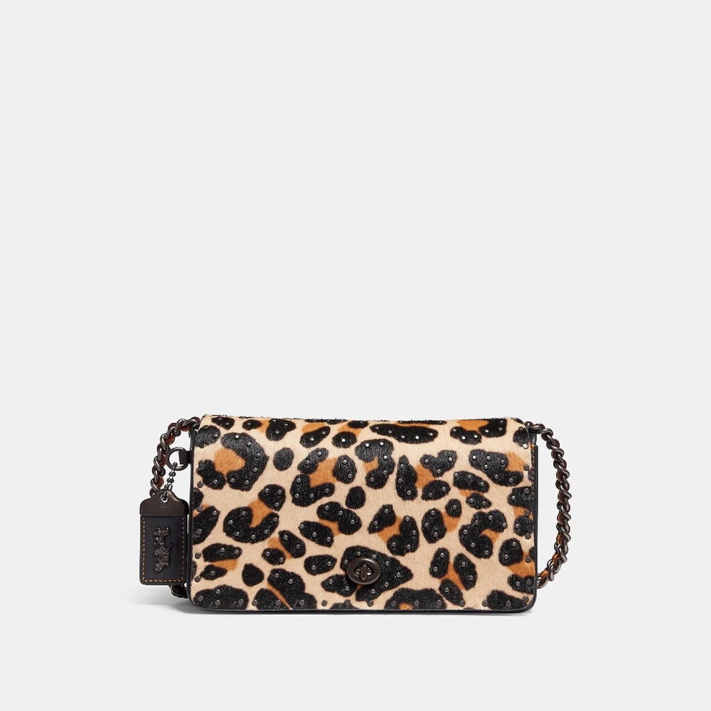 Coach Dinky With Embellished Leopard Print - Women